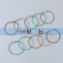 Stainless steel key ring creative wire rope multiple size keychain accessories lobster buckle dog buckle bulk circle