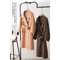 V specializes in special offering tender wool commuting and elegant double-button double-sided coat F2766