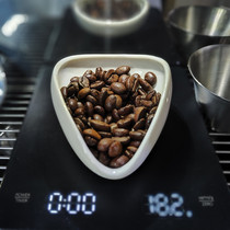 Coffee beans weighed bean coffee powder ceramic cup raw bean cooked bean sample display disk type cooling plate