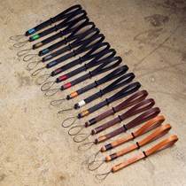 cam-in Italian original plant tanned cowhide genuine leather camera wristband width 1.0cm string interface WS029