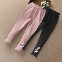 Girls leggings wear autumn clothing 2021 new spring and autumn Korean girls cotton childrens trousers