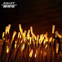 LED Luminous Solar Candle Reed Lamp Inserts Outdoor Villa Garden Brightening Lamp Courtyard Decoration Grass Terrace Lamp