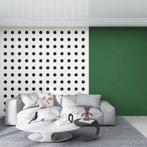 Sofa Background wall Living room Buttoned Plate Wall Green Full House Bamboo Wood Fiber Integrated Plate Morandi style Wall panel