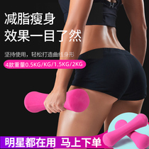 Ladies dumbbells a pair of home fitness beginners practice arm muscle slimming arm weight loss equipment jumping exercises small dumbbell kg