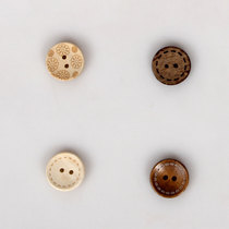 Simple coconut shell buckle wood button button cute manual cloth art sewing DIY material multi-set decorative buckle