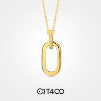 T400 double ring necklace female summer light luxury niche 2021 New sterling silver color golden fairy choker birthday gift