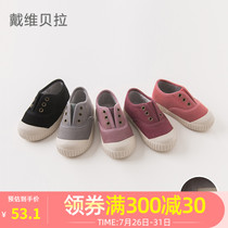 (Velvet)Davebella davebella mens and womens childrens baby autumn and winter multi-color comfortable warm canvas shoes