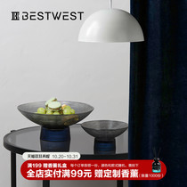 BEST WEST creative fruit plate ornaments Nordic living room table coffee table home candy basin American light luxury style