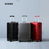 BINGER GOOD Family suitcases men and women pull-bar box mesh red suitcase password boarding box Small suitcases