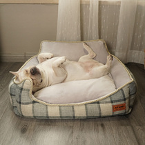 Kennel detachable and washable four seasons universal teddy dog mat Summer cool nest Large and small dogs summer cat nest Pet supplies