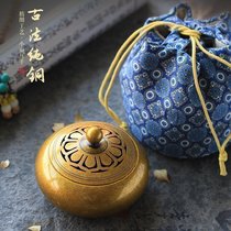 Antique pure copper incense seal stove agarwood stove incense device incense tower incense burner pan incense burner Buddhist House incense stove