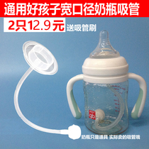 Universal Good Kid Wide Mouth Milk Bottle Straw Bottle Nipple PPSU Glass PP Gravity Ball Straw Milk Bottle Accessories