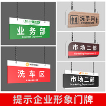 Creative Acrylic Corkroom Cards Double-sided Hanging Office Door Signs Department Logo replaceable Hanged Hanging Department Cards Custom Mall Finished Products Area Warehouse Workshop Signs Order