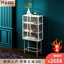 Denmark JIANFA Nordic dining side cabinet One-piece wall high cabinet Living room storage cabinet locker Modern glass cupboard