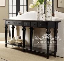 American Countryside Fields Garden Mediterranean Solid Wood Genguan Terrace Method Modern Genguan Cabinet Retro Genguan Table Sofa Back A Few