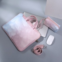 Good-looking computer bag 14-inch female laptop portable shoulder for Apple air13 Huawei 14 Xiaomi pro12 Lenovo Xiaoxin 13 3 Dell male thin cute creative fashion 15 6