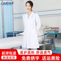 White coat long sleeve doctors clothing female doctor short sleeve summer student chemistry laboratory service doctor nurse work clothes