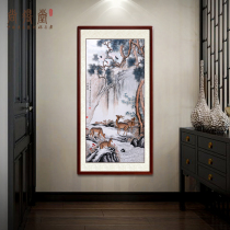 Famous Painting Pure Artisanal Country Painting Landscape Painting Living-room Flowers Bird Painting and Painting Feng Shui Ink Painting Pine Crane for Long Life Tutu
