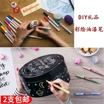 German edding painted paint pen Plastic stone metal surface does not fade DIY toy paint marker