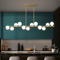 All copper restaurant chandelier modern simple Nordic lamps creative personality dining table bar chandelier led lantern lamps