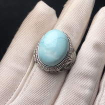 Boutique high porcelain green pine stone egg noodle ring