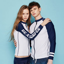 Sanya ARGO couple zipper snorkeling diving suit women Beach coat long sleeve diving suit men swimsuit sunscreen