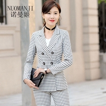 Normanjie High-end Women Career Set Long sleeve Fitting Clothing Atmospheric Double Row Close Skin Worksuit