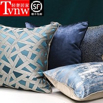 TVNW light luxury pillow model room living room sofa cushion bedside simple bay window modern pillow case back waist pillow