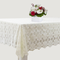 White lace thickened hollowed-out table cloth tea table bed head cabinet TV cover cloth dust cover white towel sun flowers
