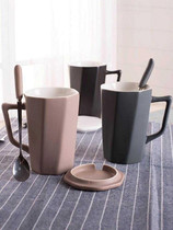 Magnetic cup Home with Geike Cup Breakfast Cup minimalist with cover spoon Ceramic Cups Mens Coffee Drinking Cup Women s