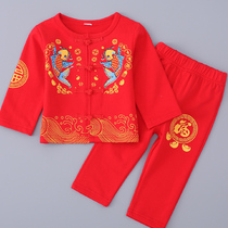 Year-old male baby clothes Baby Tang clothes Chinese style boy suit Catch Zhou dress 0 one 1 year old 2 Hanfu 3 girls