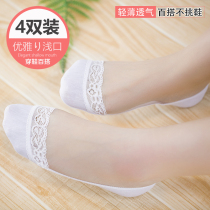 summer socks womens thin short socks shallow mouth pure cotton high heel shoes boat socks invisible low top forefoot socks sweat absorbing