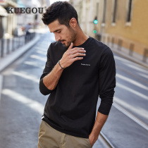 Special price] Mens long sleeve T-shirt male pure cotton embroidered letter round collar compassionate spring minimalist jersey 88086