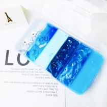 Wooden slime slime Blue Ocean Six Palace lattice Crystal mud Tai Tai Blistering Glue Colored Mud Children