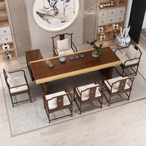 High-end Custom New Chinese 1 m 8 Tea Table Zen Tea Table Kung Fu Big Board Tea Table Office Living Room Solid Wood Tea