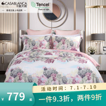 Casa sky-cuddled four pieces of European style summer cool four pieces comfortable and soft bed-in-the-rice Fashion Skyline kit