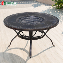 Fujim outdoor grilled table and chair courtyard leisure table and chair garden open-air villa ousted aluminum table and chair single sale