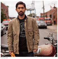 McJoe Moto-American vanson limited motorcycle wax cotton riding suit British retro cool brother