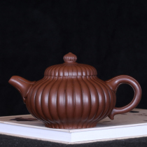 Taiwan returned old purple - sand pot famous master Gu Jizhou early cultural leather made a bar daisy bud