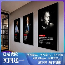 Office inspirational celebrity famous words decorative painting world famous entrepreneur celebrity portrait inspirational slogan frameless painting