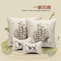 New car pillow Car car car personality car upper head pillow new waist cushion four-piece set pair