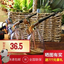 Portable full set of accessories hookah pipe mini glass crystal cigarette holder pot pot with filter cigarette holder