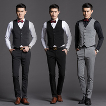 Spring dress best man suit Brother Group suit Western groom wedding dress vest annual meeting host three-piece mens suit