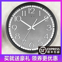 Seiko sekio clock wall clock living room personality creative home fashion light luxury non-perforated wall clock