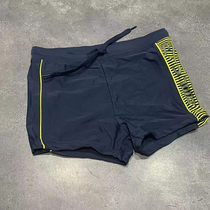 Exit European and American tailstock Male CUHK Swimsuit Pants Flat Angle Pants Mid Waist Side Printed Clip Bar Speed Dry Pumping Rope Swimming Trunks