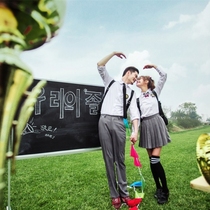 2017 new wedding photo studio theme couple photo clothing location shooting couple clothing small fresh college style