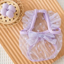 Spring and summer dress Colorful Wave Dot Tennis dress Sexy pooch Pets Clothing Kitty Dress more breathable than Bear Pendant