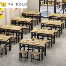 Dining table and chair combination snack breakfast restaurant restaurant Home economy Restaurant rectangular fast food table