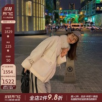 CC fur with money down 2020 new white sheep leather leather down jacket female winter Long