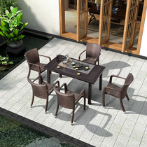 Purple Ye Kunfu Tea Table and Chair Combined New Chinese Simple Yanji Tea Several Living Room Balcony Outdoor Tea Table